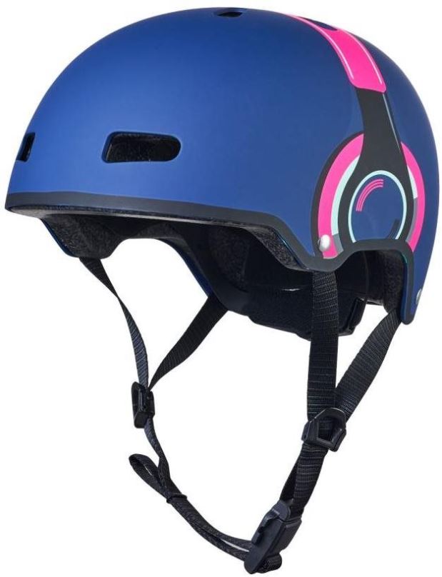 Helma na kolo Micro helma LED Headphone pink M