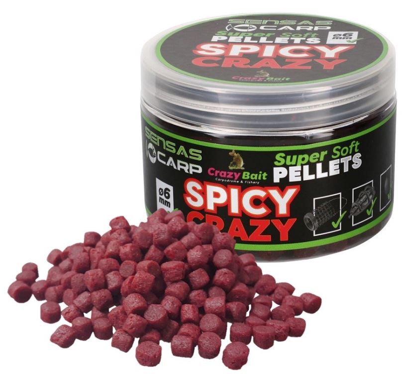 Sensas Pelety Super Soft Pellets Spicy Crazy 60g 6mm