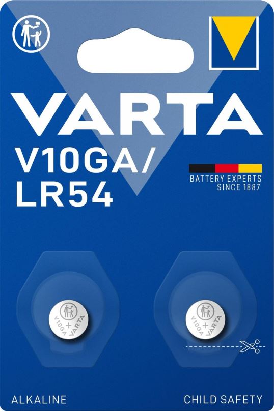Knoflíková baterie VARTA speciální alkalická baterie V10GA/LR54 2ks