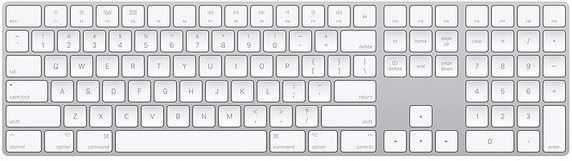 Klávesnice Apple Magic Keyboard s číselnou klávesnicí, stříbrná - SK