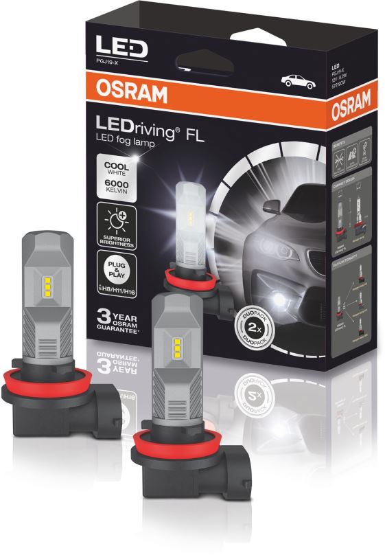 LED autožárovka OSRAM LEDriving FOG LAMP H8/H11/H16 2ks
