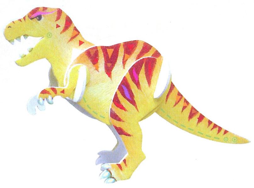 ARTLOVER 3D puzzle Tyranosaurus Rex s barvičkami