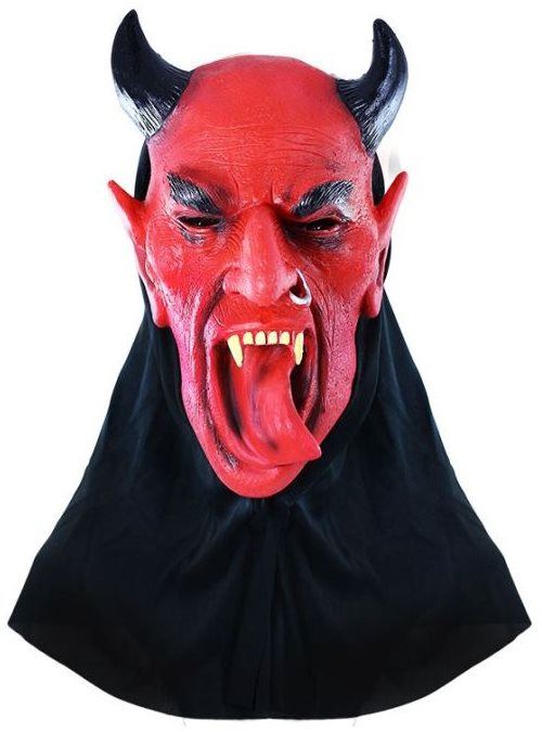 Karnevalová maska Maska čert s jazykem - halloween - vánoce - 29 x 24 cm