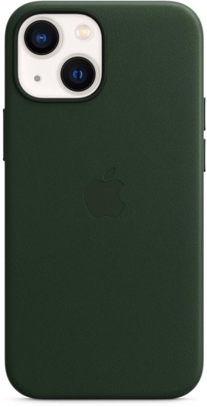 Kryt na mobil Apple iPhone 13 mini Kožený kryt s MagSafe sekvojově zelený