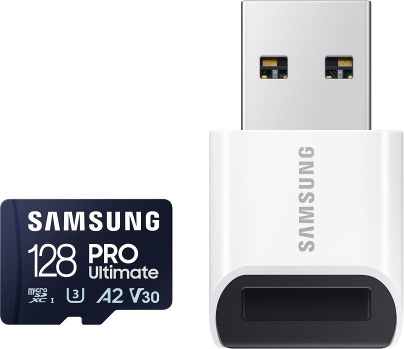 Paměťová karta Samsung MicroSDXC 128GB PRO Ultimate + USB adaptér