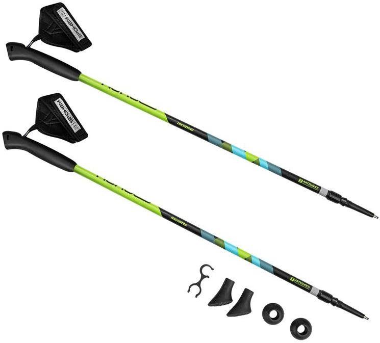 Nordic walking hůlky Spokey Meadow II 2-dílné, černo-zeleno-modré