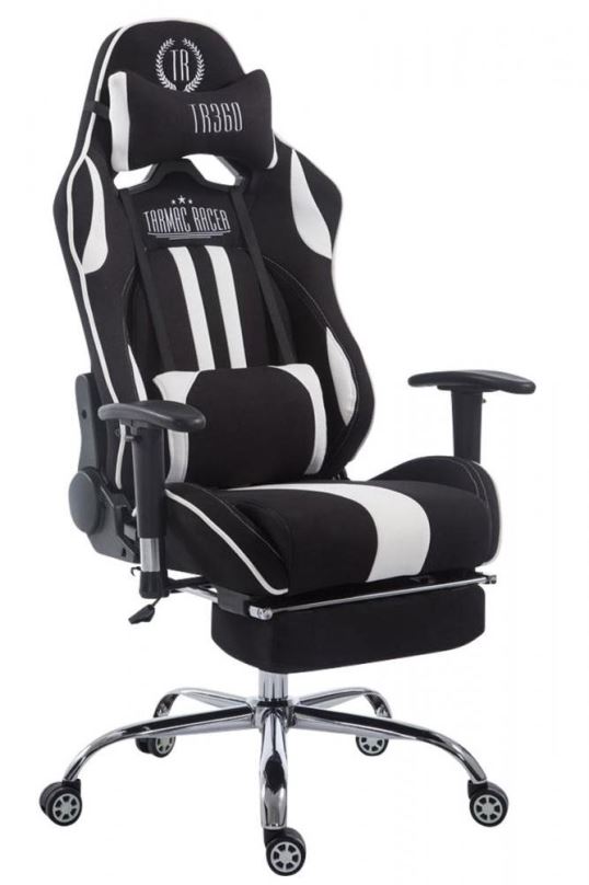 Herní židle BHM GERMANY Limit, textil, černá / bílá