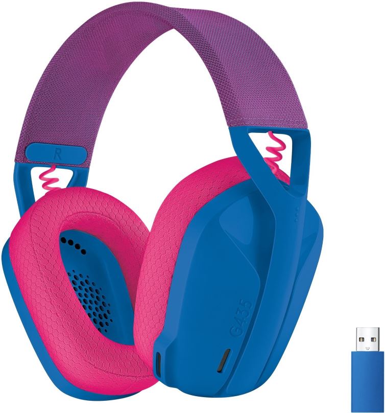 Herní sluchátka Logitech G435 LIGHTSPEED Wless Gaming Headset modrá