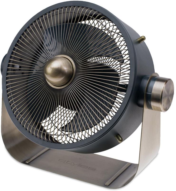 Ventilátor Stylies Castor nerezový podlahový ventilátor