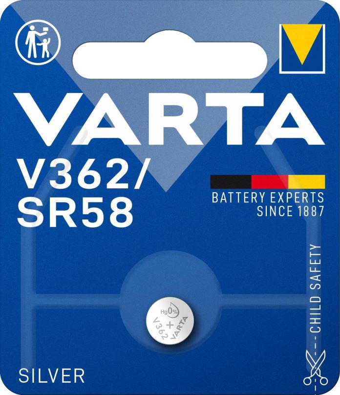 Knoflíková baterie VARTA speciální baterie s oxidem stříbra V362/SR58 1ks