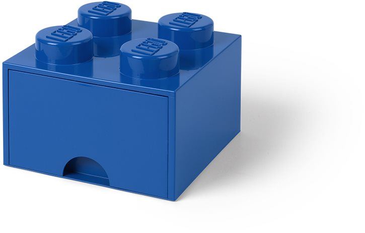 Úložný box LEGO Úložný box 4 s šuplíkem - modrá
