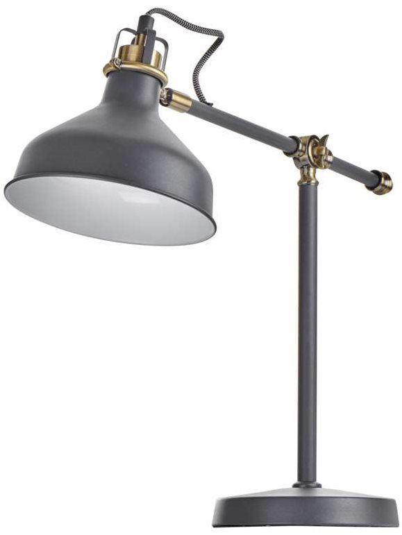 Stolní lampa EMOS STOLNÍ LAMPA HARRY TMAVĚ ŠEDÁ