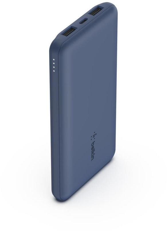 Powerbanka Belkin BOOST CHARGE 10000 mAh Power Bank with USB-C 15W - Dual USB-A - 15cm USB-A to C Cable - Blue