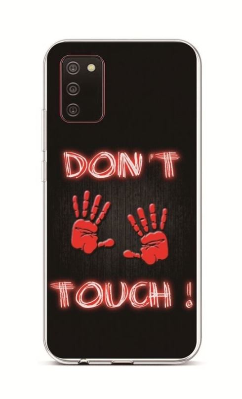 Kryt na mobil TopQ Samsung A02s silikon Don't Touch Red 55813