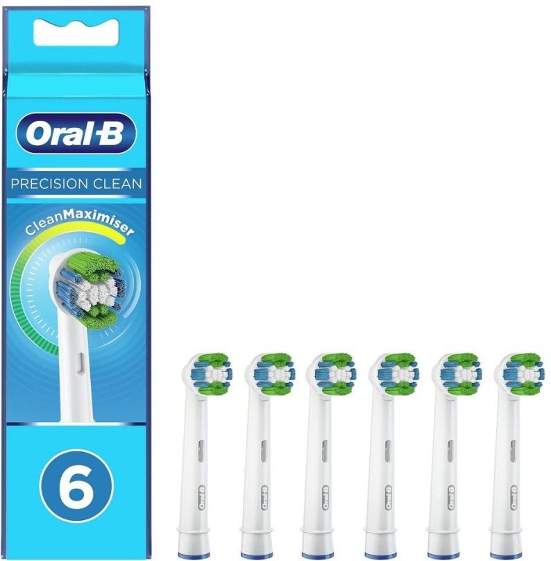 Náhradní hlavice Oral-B Precision Clean Kartáčková Hlava S Technologií CleanMaximiser, Balení 6 ks