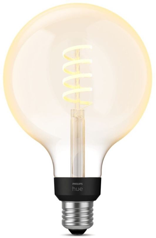 Philips Hue 8719514301542 LED filamentová žárovka G125 1x7W | E27 | 550lm | 2200-4500K - White Ambiance, stmívatelná, Bluetooth