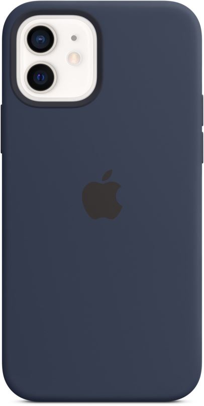 Kryt na mobil Apple iPhone 12 a 12 Pro Silikonový kryt s MagSafe námořicky tmavomodrý