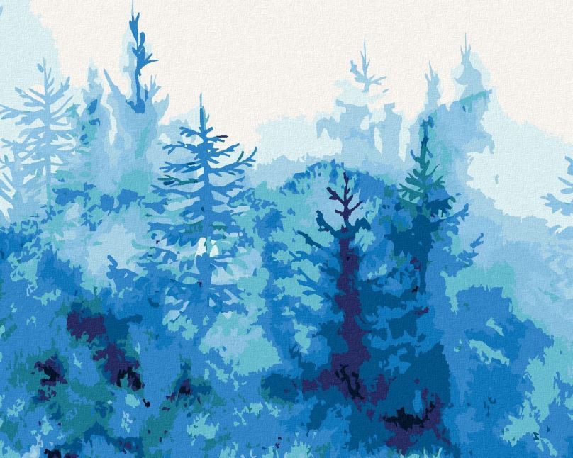 Malování podle čísel Ruský les, 40x50 cm, bez rámu a bez vypnutí plátna