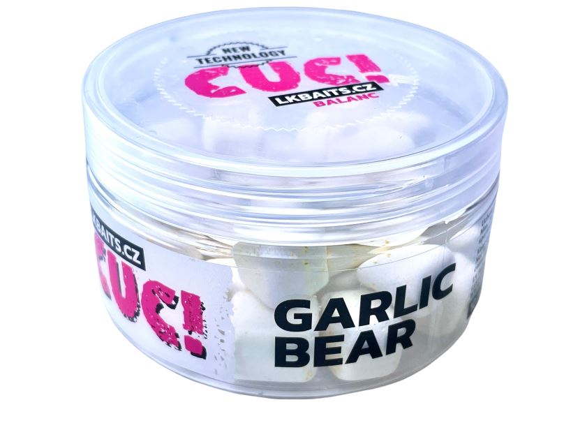 LK Baits Nástraha CUC! Nugget Balanc Fluoro Garlic Bear 100ml 10mm