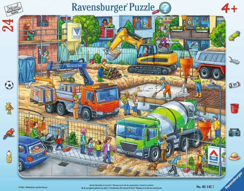 RAVENSBURGER Puzzle Na staveništi 24 dílků