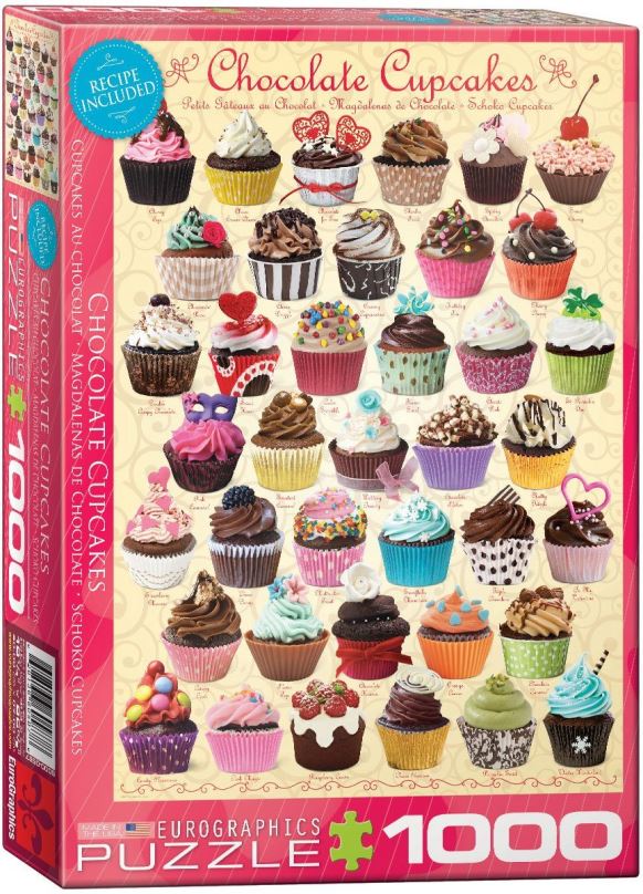 Puzzle Eurographics Puzzle Čokoládové dortíky (Cupcakes) 1000 dílků