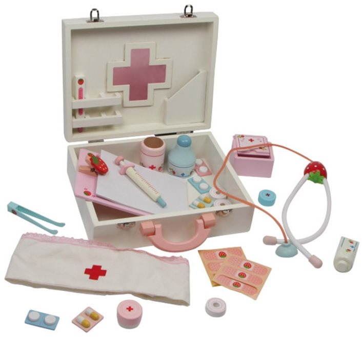 Doktorský kufřík pro děti Dětský dřevěný doktorský kufřík - Isabel