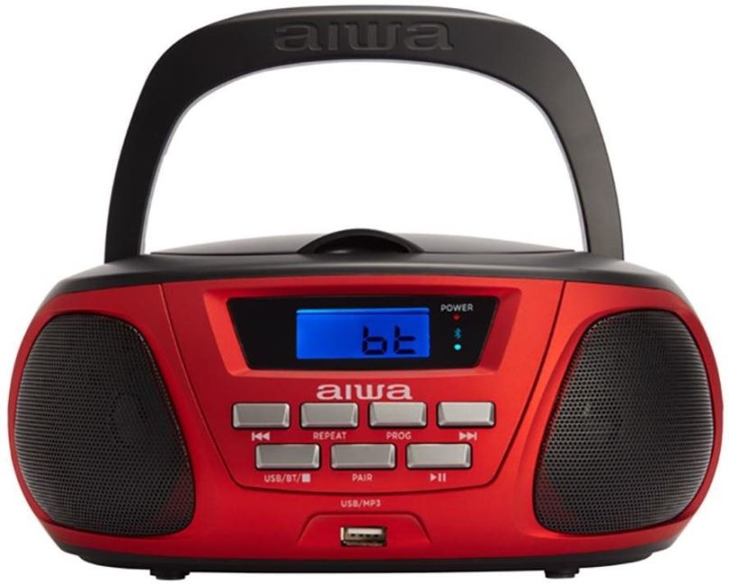 Rádio AIWA Boombox Rádio CD/MP3, USB, BT - BBTU-300RD