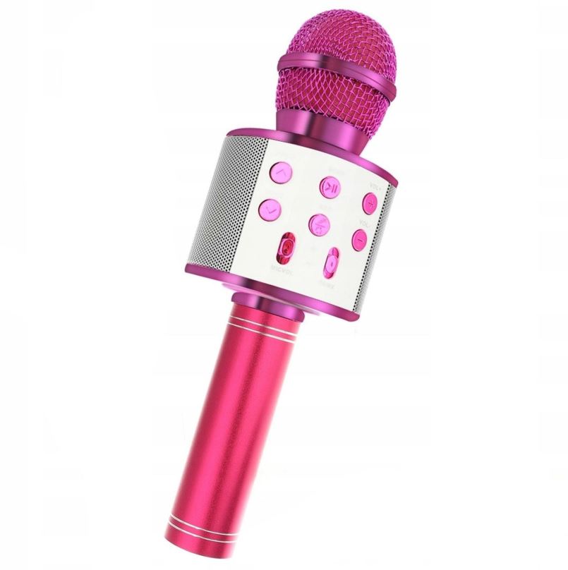 Mikrofon Izoxis 22191 Karaoke bluetooth mikrofon tmavě růžové