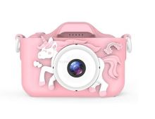 OEM Dětský digitální fotoaparát FullHD X5 jednorožec, růžový