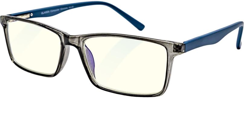 Brýle na počítač GLASSA Blue Light Blocking Glasses PCG 08, dioptrie: +0.00 modro šedá