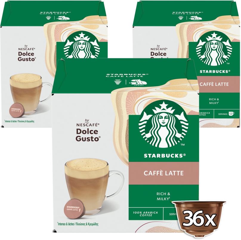 Kávové kapsle STARBUCKS® Caffe Latte by NESCAFÉ® Dolce Gusto® - 36 kapslí