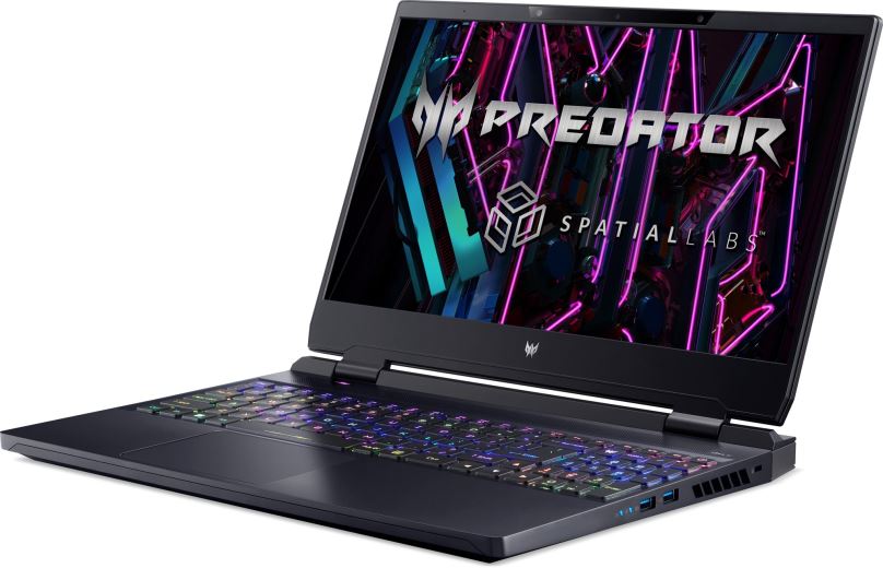 Herní notebook Acer Predator Helios 3D 15 SpatialLabs Abyssal Black kovový