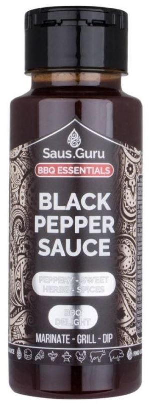 BBQ grilovací omáčka Black Pepper 250ml Saus.Guru