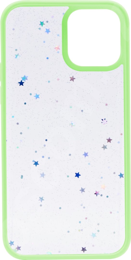 Kryt na mobil iWill Clear Glitter Star Phone Case pro iPhone 12 Green  DIP888-25 | bscom.cz