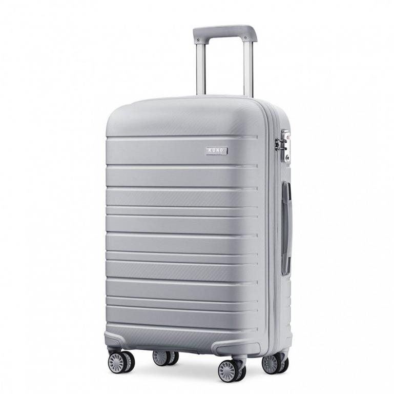 Cestovní kufr Kono Palubní kufr 2091 šedý S 55cm
