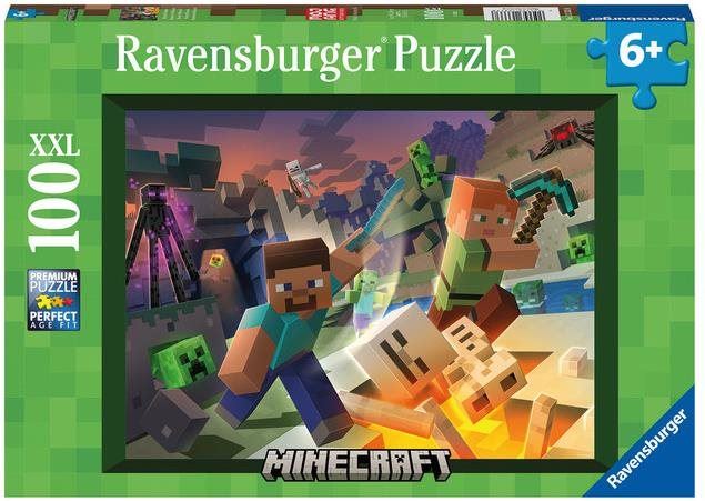 Puzzle Ravensburger puzzle 133338 Minecraft: Monstra z Minecraftu 100 dílků