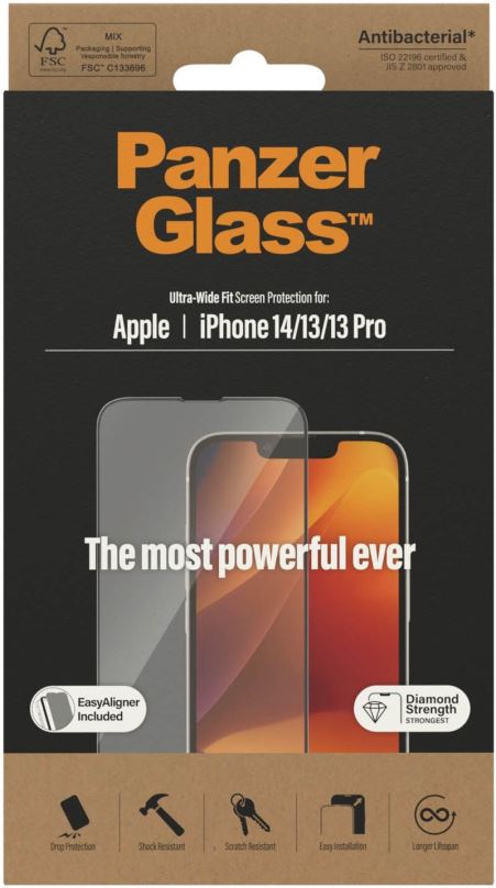 Ochranné sklo PanzerGlass Apple iPhone 14/13/13 Pro s instalačním rámečkem