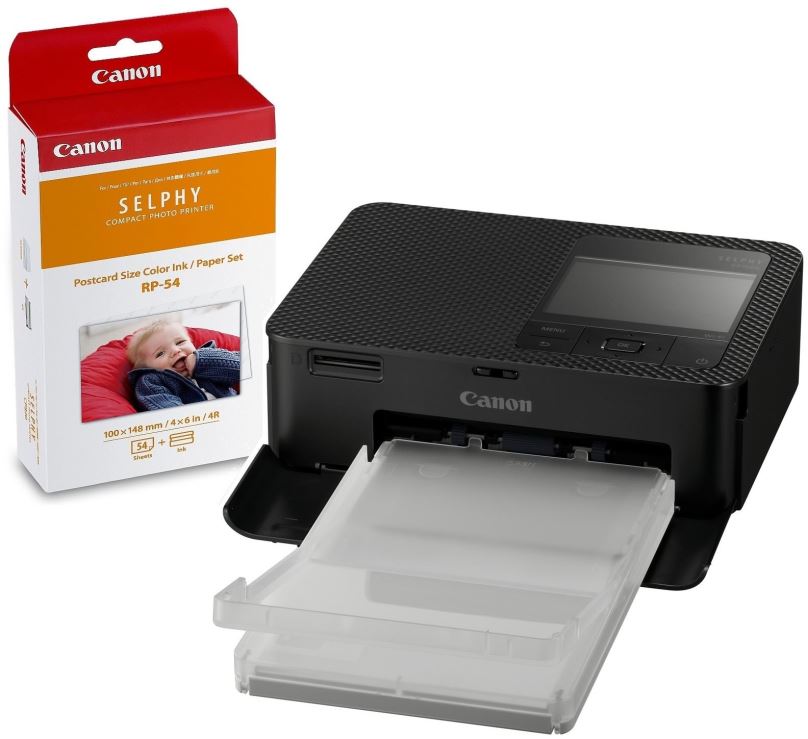 Termosublimační tiskárna Canon SELPHY CP1500 černá + papíry RP-54