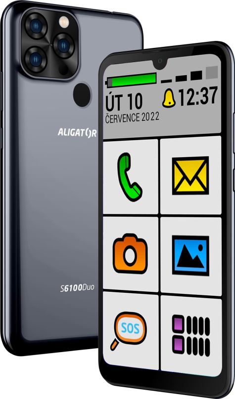 Mobilní telefon Aligator S6100 SENIOR černý