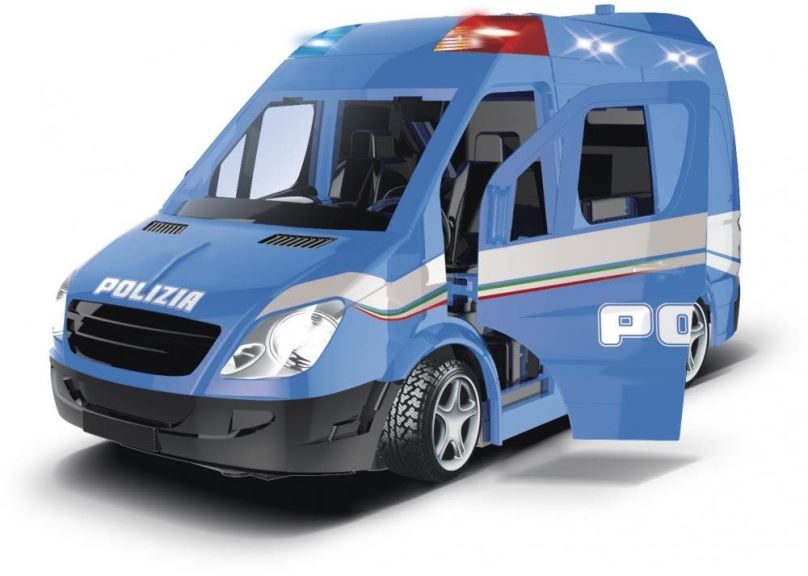 Auto RE.EL Toys mobilní policejní jednotka Polizia 1:20 se světly a zvuky, natahovací