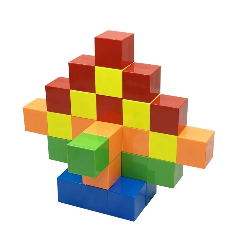 MAGBUILDER Magnetic Colour Cube 56 kostek magnetická stavebnice