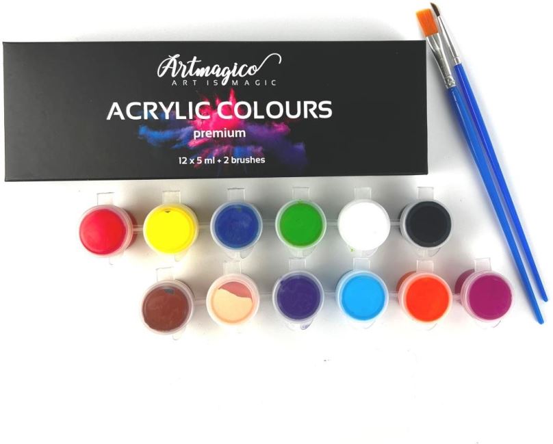 Artmagico Akrylové barvy 5ml x 12 ks