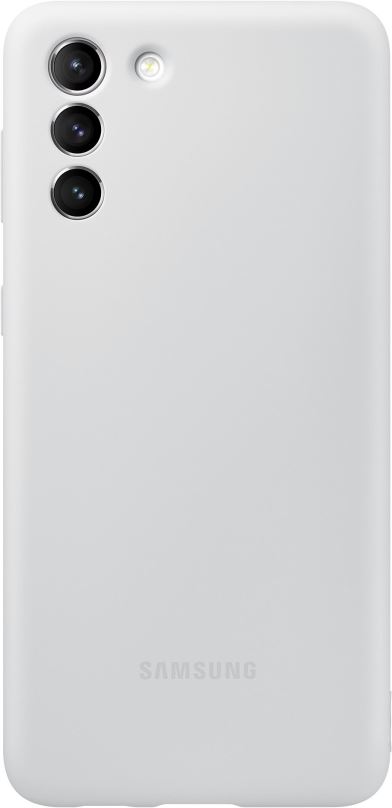 Kryt na mobil Samsung Silikonový zadní kryt světle pro Galaxy S21+ šedý