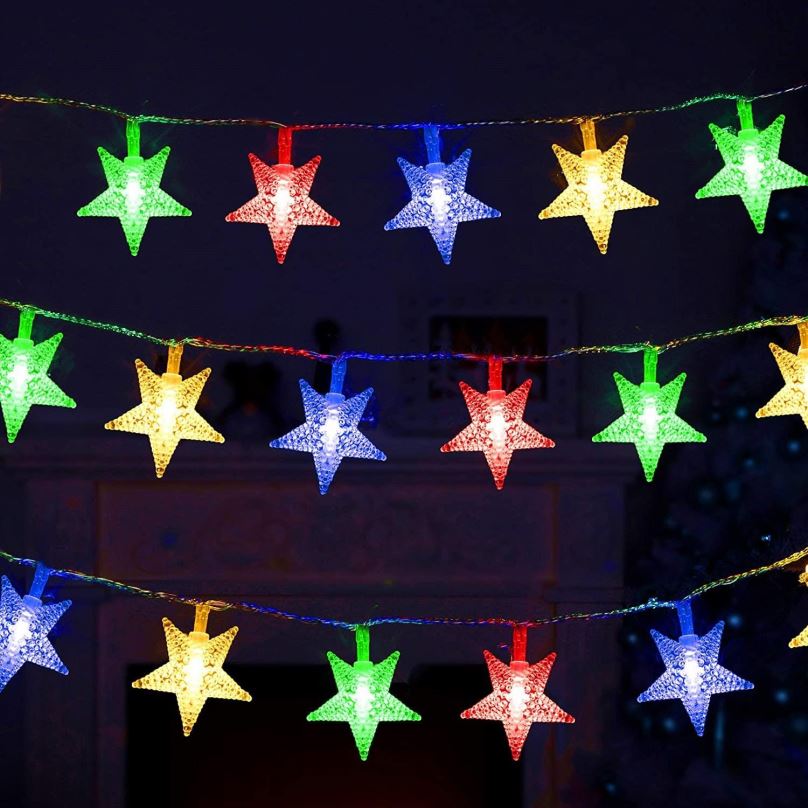 Vánoční osvětlení X-Site LED světelný řetěz hvězda XX007 5 m barevný
