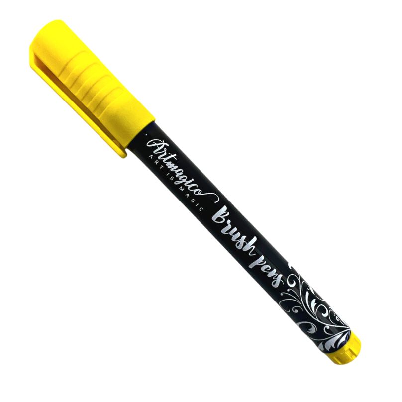 Artmagico Brush pens fixy akrylové Brush peny barvy: Yellow