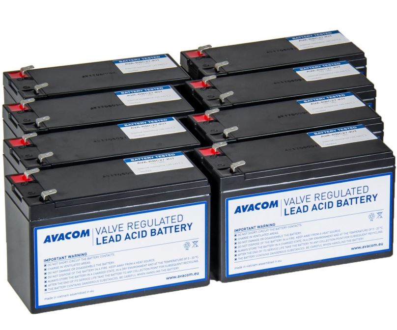 Baterie pro záložní zdroje AVACOM RBC27 - kit pro renovaci baterie (8ks baterií)