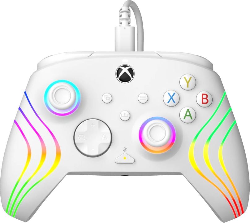 Gamepad PDP Afterglow Wave Wired Controller - White - Xbox