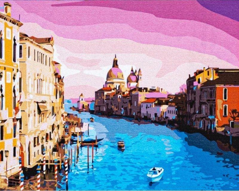 Malování podle čísel ASTRA Benátská krajina, plátno na rámu 50 x 40 cm