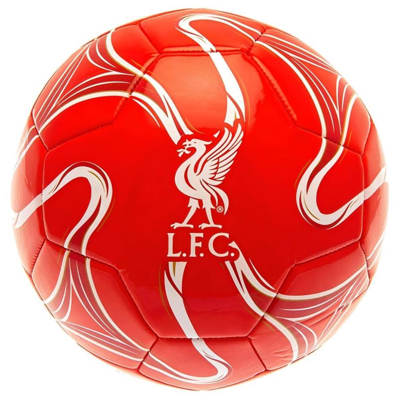 Fotbalový míč Ouky Liverpool FC, červeno-bílý, vel. 1