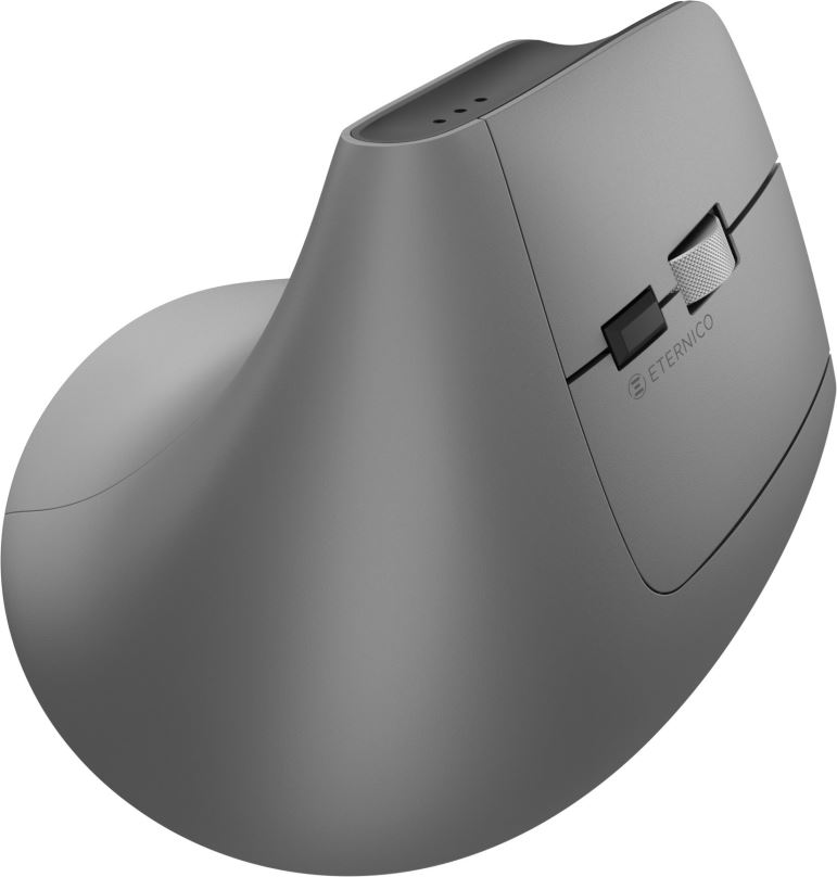 Myš Eternico Wireless 2.4 GHz & Double Bluetooth Rechargeable Vertical Mouse MV470 šedá